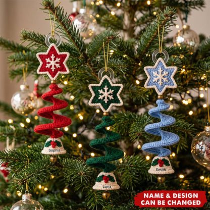Custom Star Snowflake Bell Acrylic Ornament - Personalized Christmas Birthday Gifts For Family,Friend - Personalized Ornament