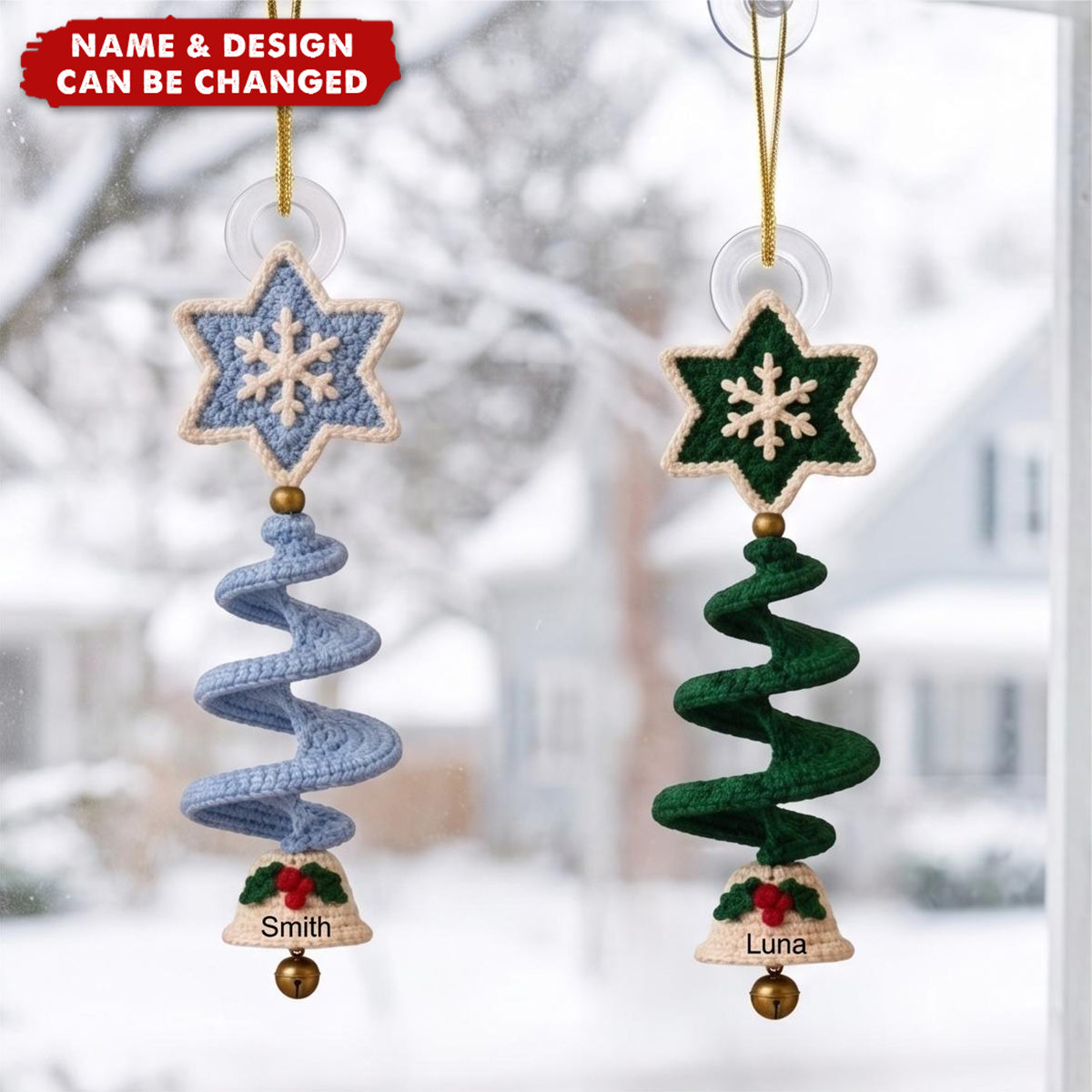 Custom Star Snowflake Bell Acrylic Ornament - Personalized Christmas Birthday Gifts For Family,Friend - Personalized Ornament