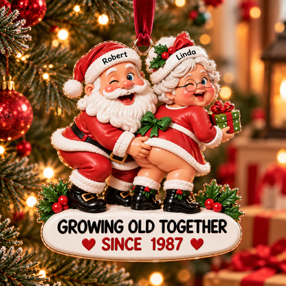 Personalized Growing Old Together Couple Ornament