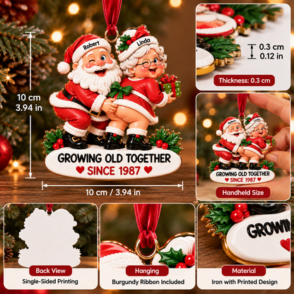 Personalized Growing Old Together Couple Ornament