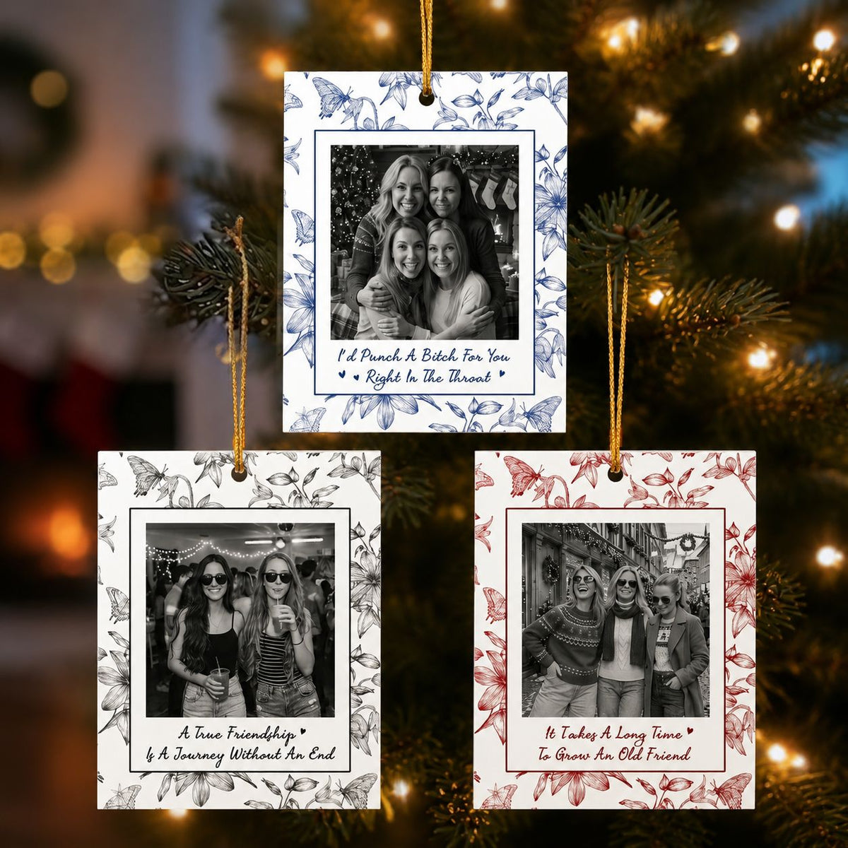 Custom Photo Christmas Gifts For Friends No One Will Ever Be As Entertained - Personalized Ornament