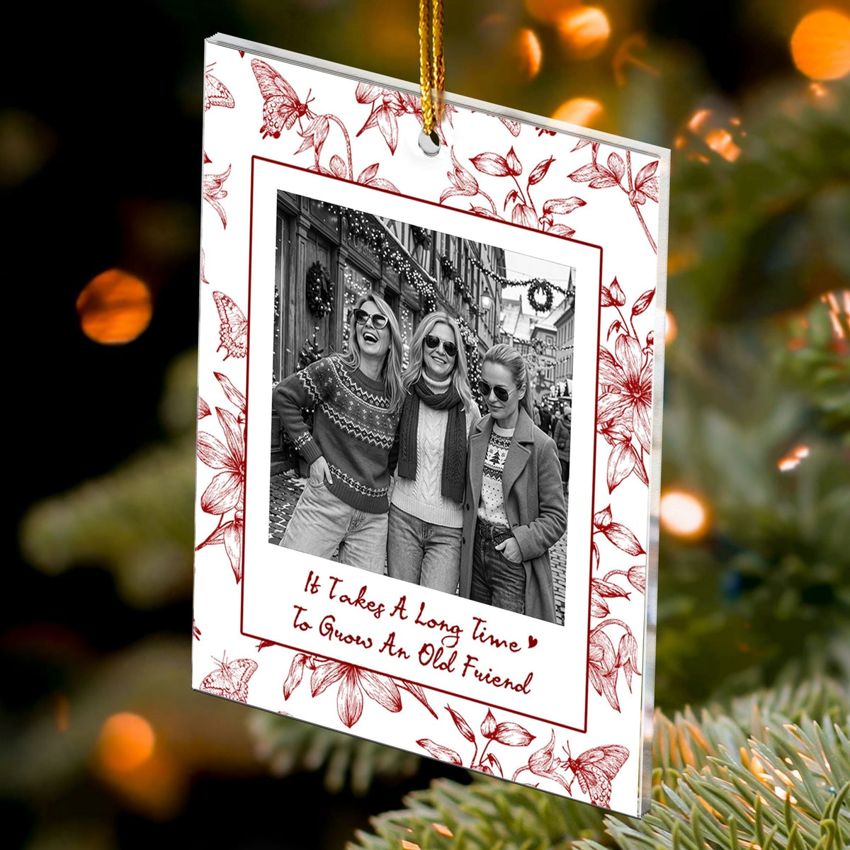 Custom Photo Christmas Gifts For Friends No One Will Ever Be As Entertained - Personalized Ornament