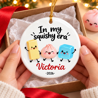 The Year Of Squishies 2D Flat - Personalized Ceramic Ornament - Christmas Keepsake