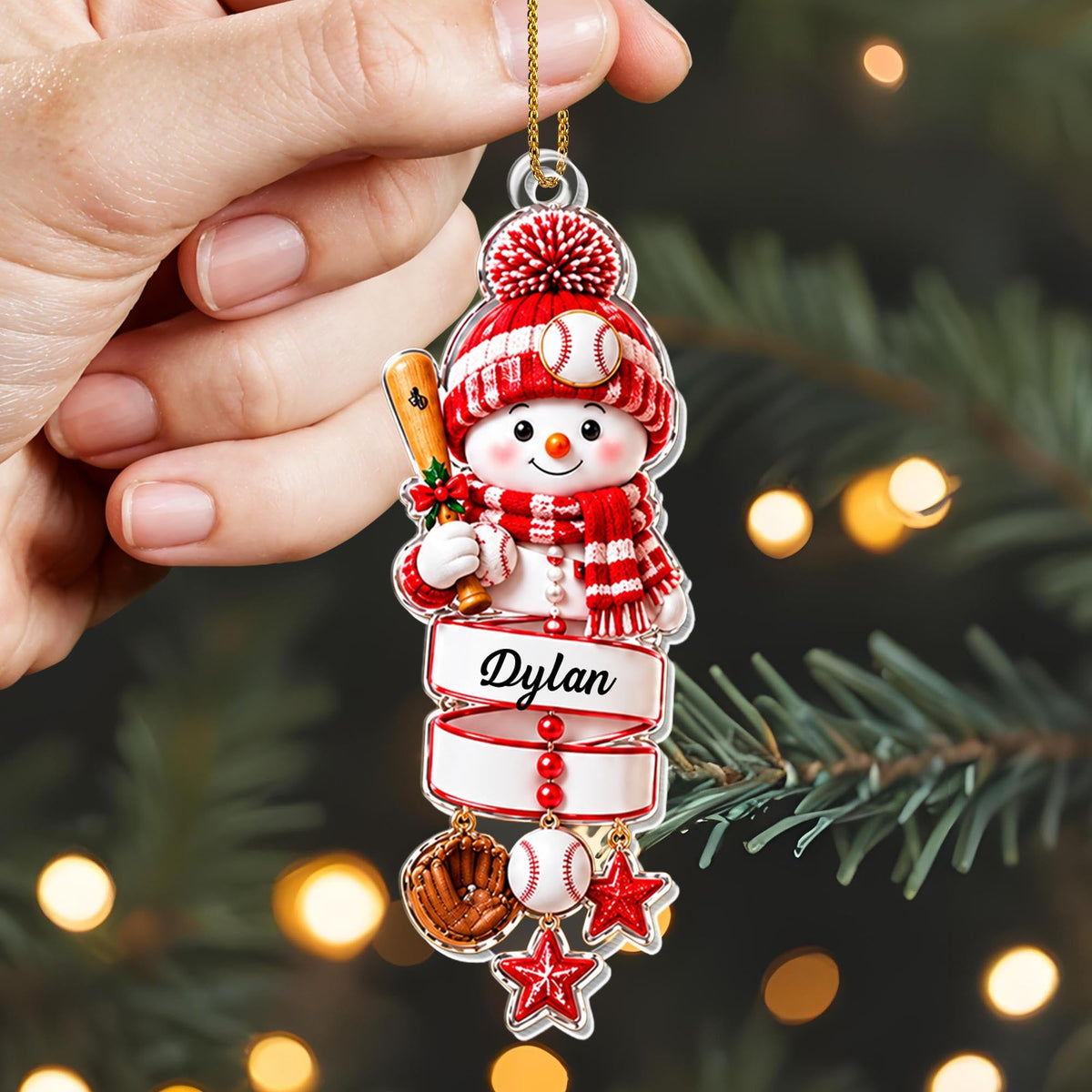 A Little Athlete In The Making Snowman Sport Ornament - Personalized Custom Acrylic Ornament, Christmas Gift