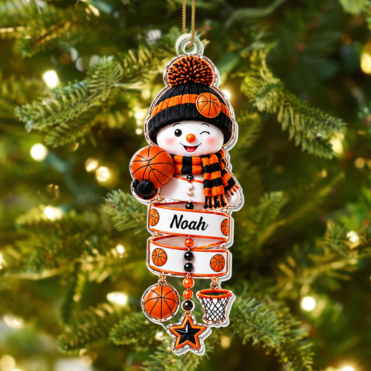 A Little Athlete In The Making Snowman Sport Ornament - Personalized Custom Acrylic Ornament, Christmas Gift