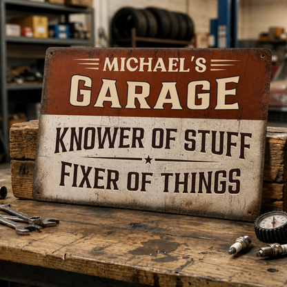 Knower And Fixer - Personalized Custom Metal Sign