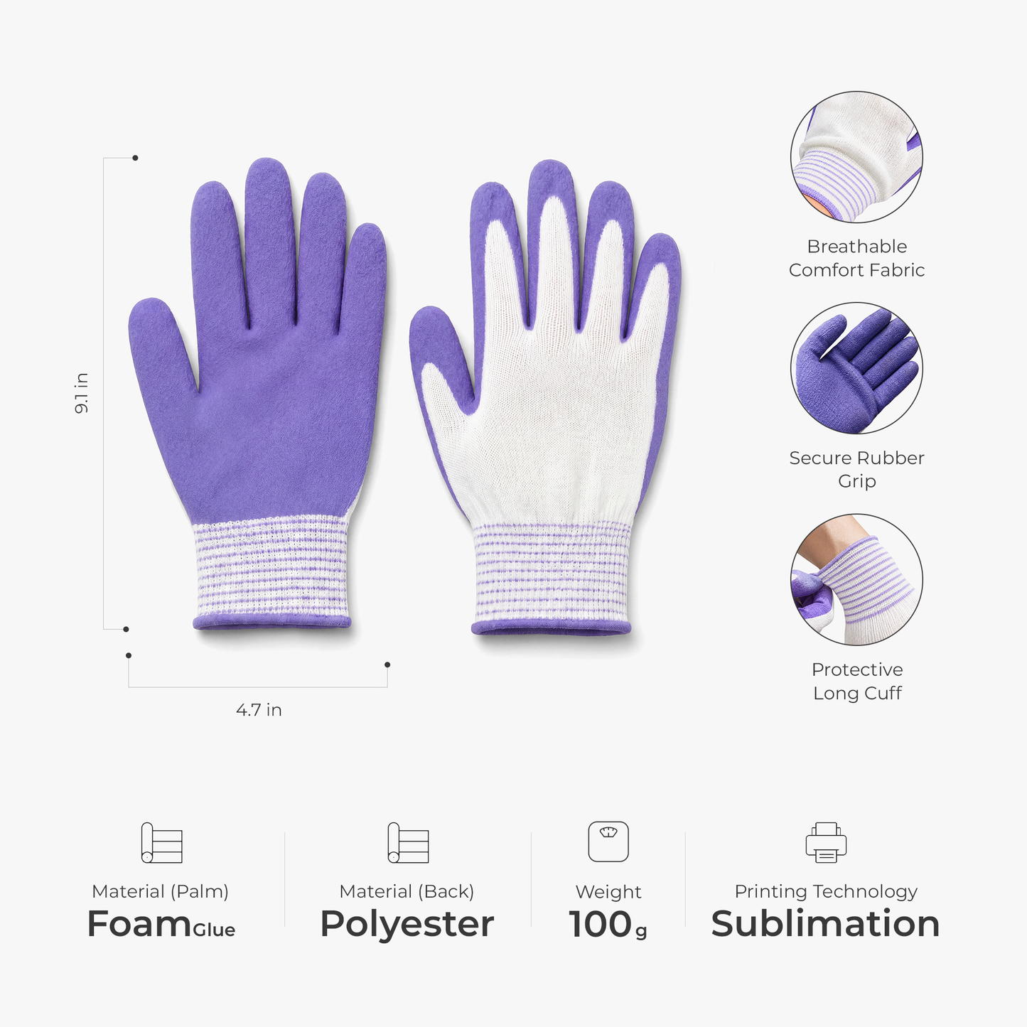Floral Gloves with Name - Personalized Gardening Gifts for Her