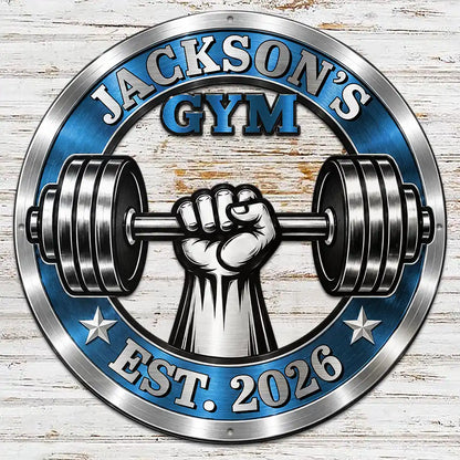 Workout Room Decor Gift For Gym Lovers - Personalized Custom Shaped Metal Sign