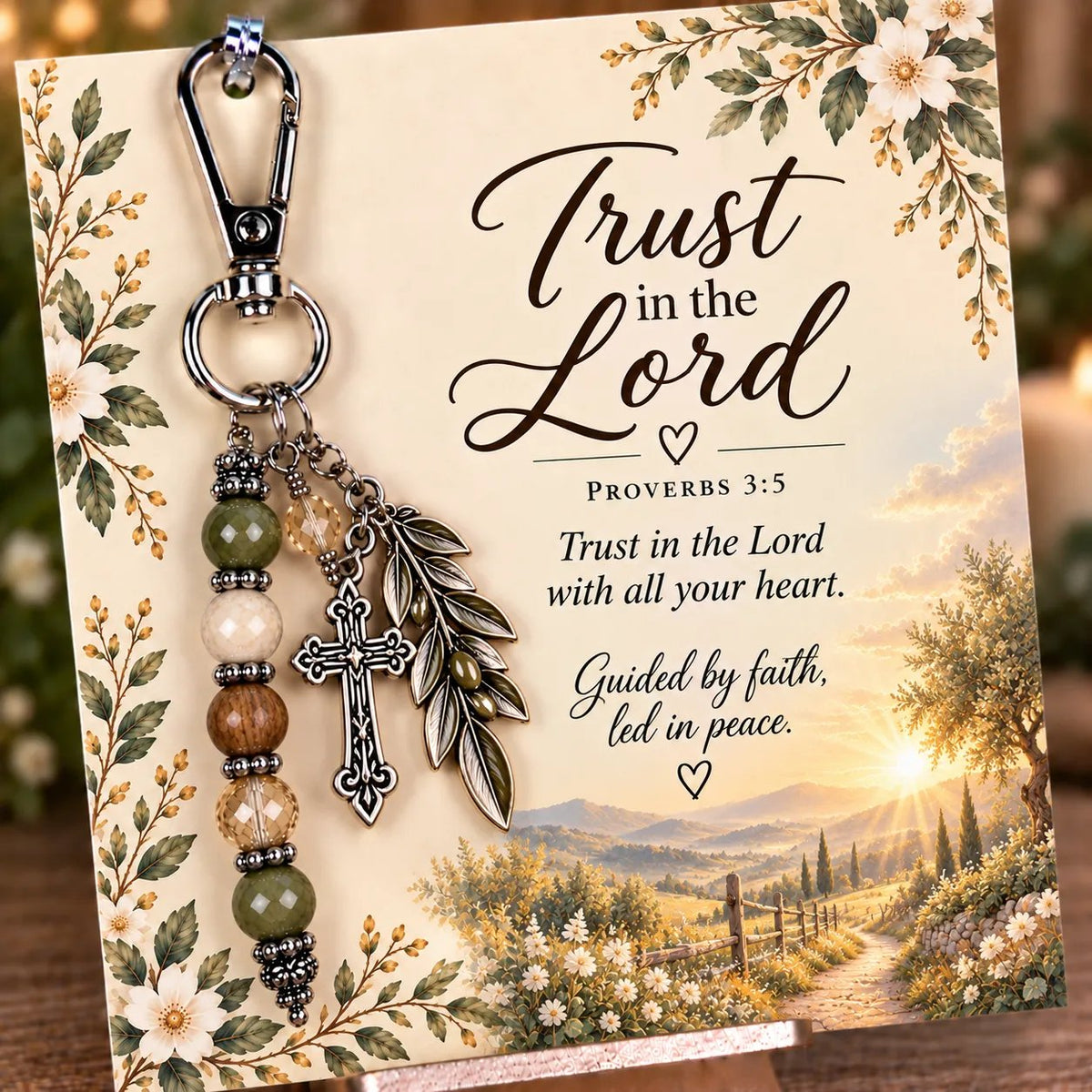 🔥Hot Sale🔥 - ✝️ Carry Your Faith With You - Christian Scripture & Prayer Keepsake Keychain