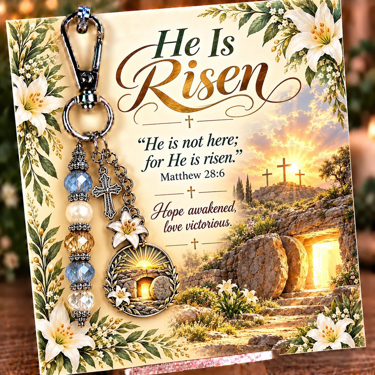 🔥Hot Sale🔥 - ✝️ Carry Your Faith With You - Christian Scripture & Prayer Keepsake Keychain