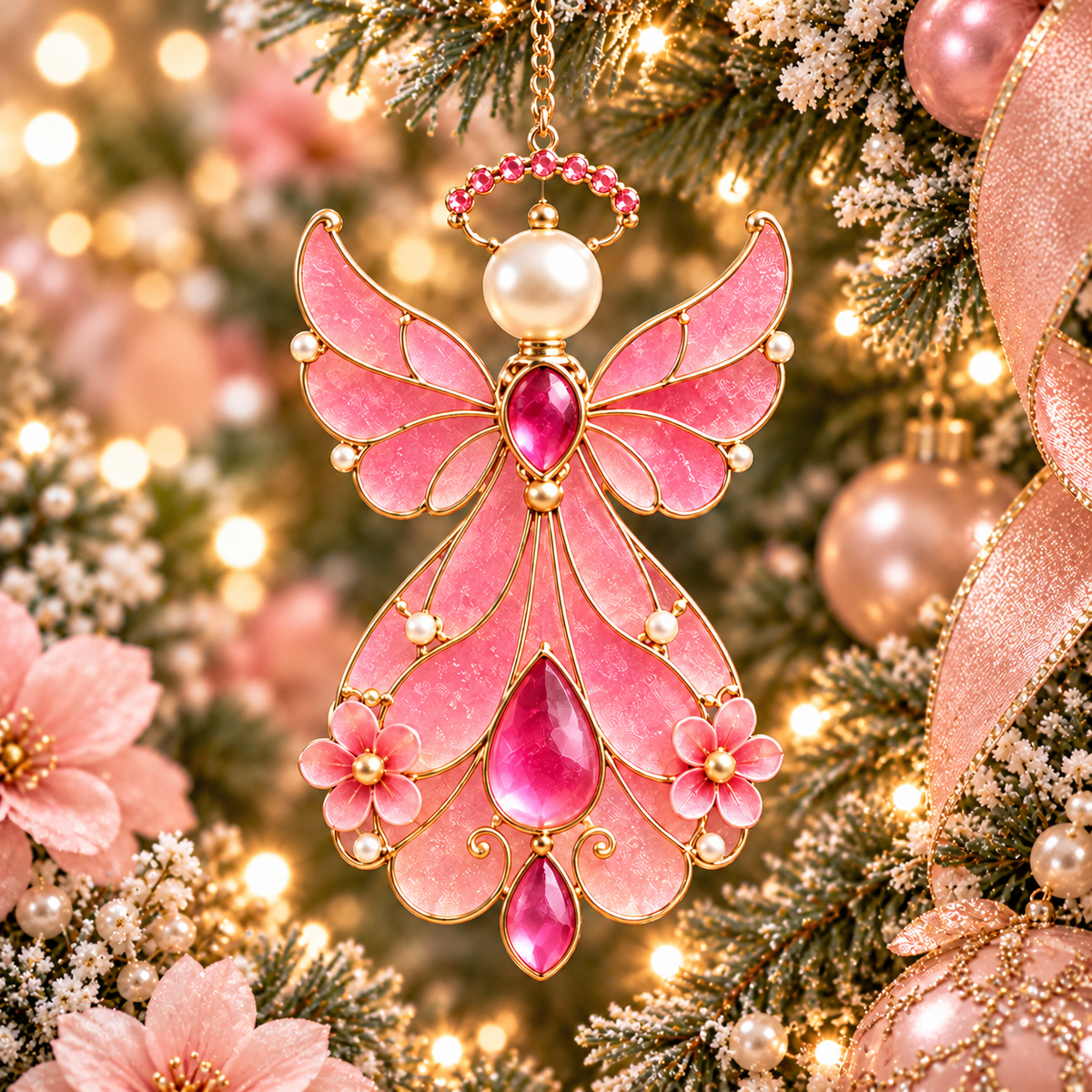 12-Month Birthstone Angel Ornament Collection – Stained Glass Christmas Tree Decorations & Meaningful Keepsake Gifts
