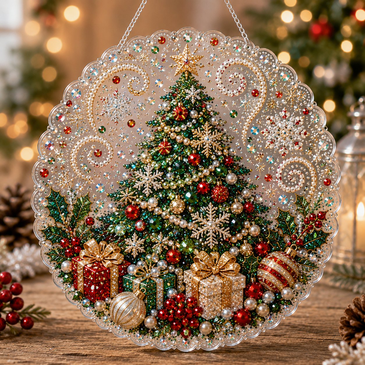 🎄Christmas in July DIY Diamond Art Hanging Ornament – Handmade Sparkling Christmas Keepsake