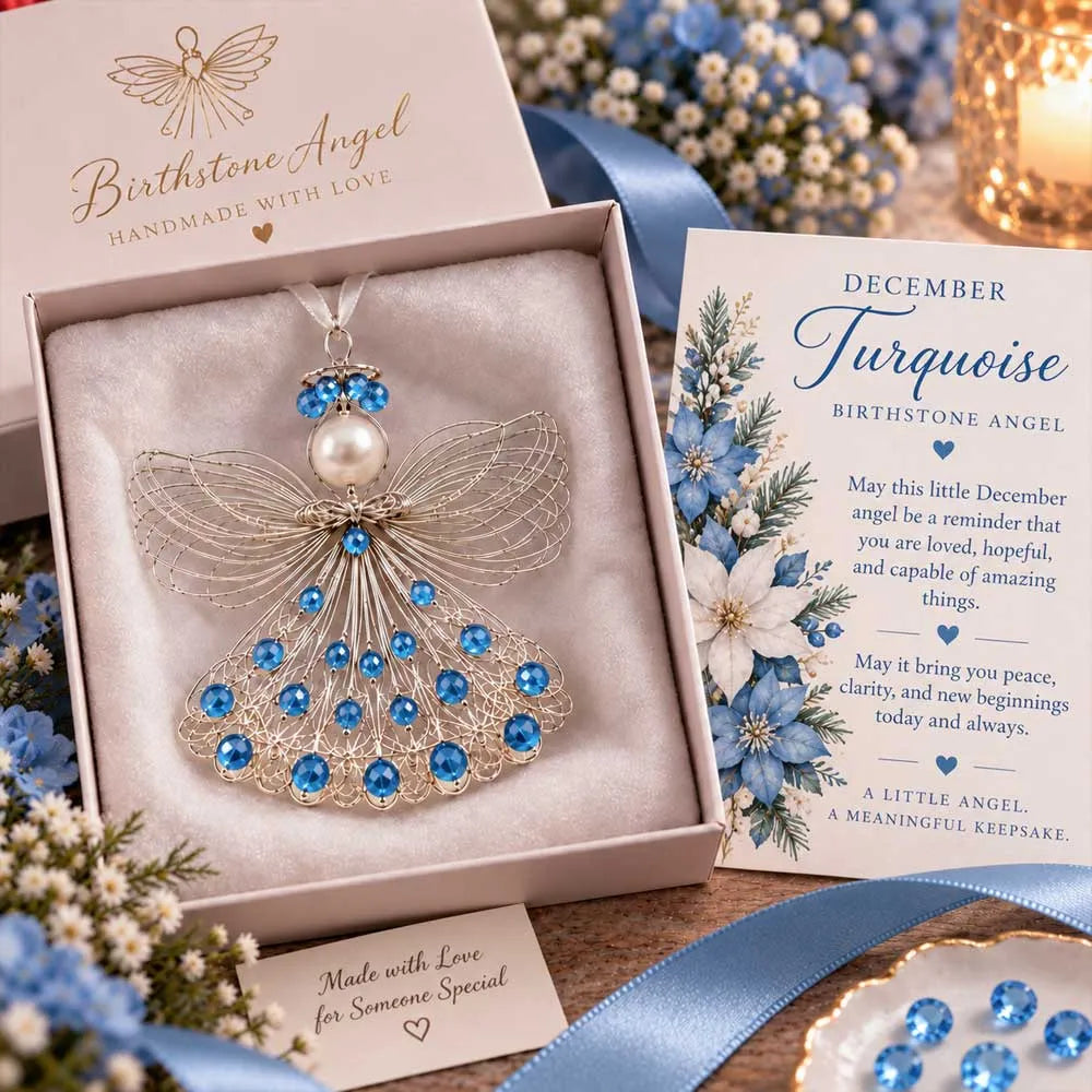✨💎 Handmade Birthstone Angel Wire Ornament