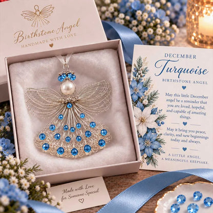 ✨💎 Handmade Birthstone Angel Wire Ornament