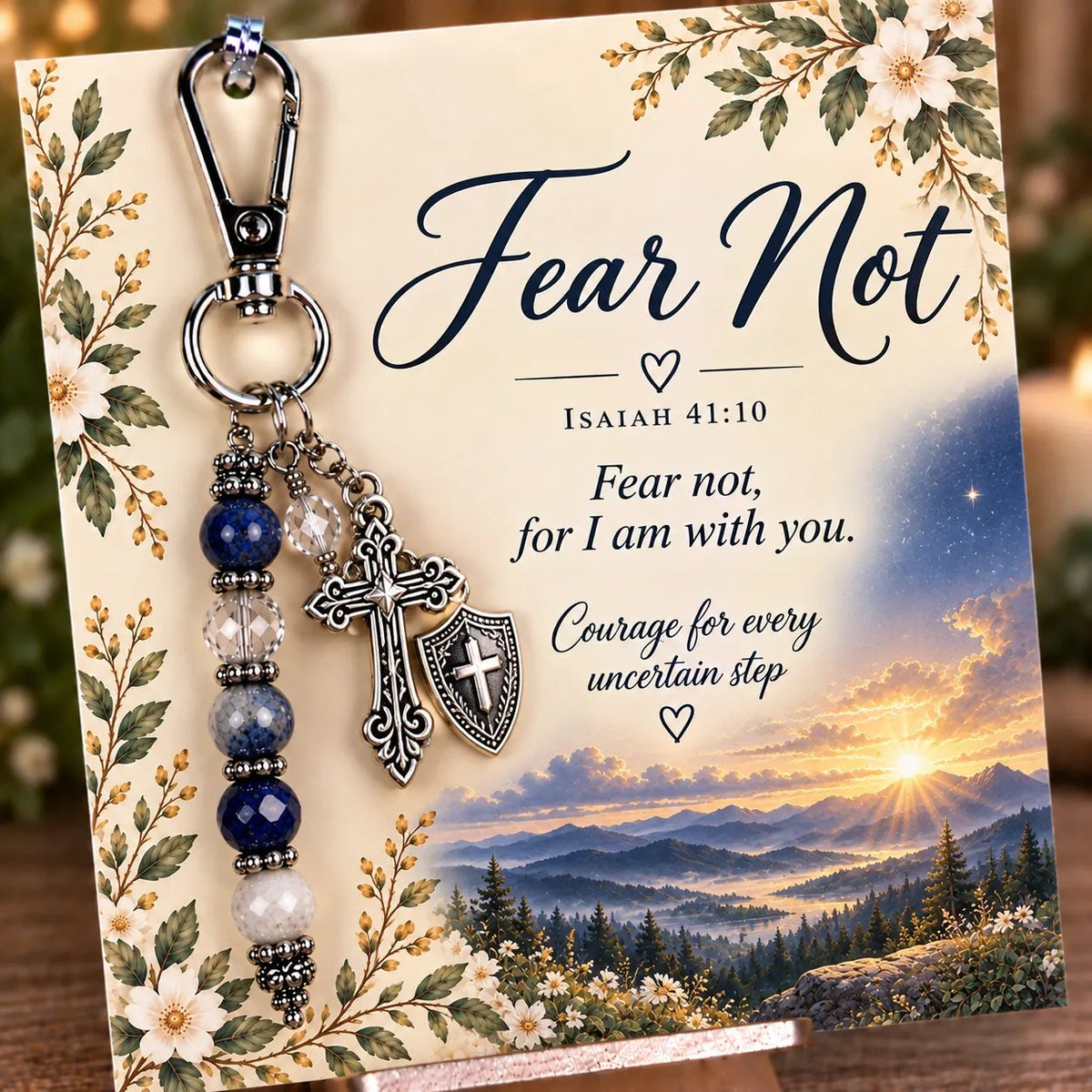 🔥Hot Sale🔥 - ✝️ Carry Your Faith With You - Christian Scripture & Prayer Keepsake Keychain