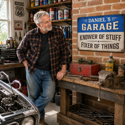 Knower And Fixer - Personalized Custom Metal Sign