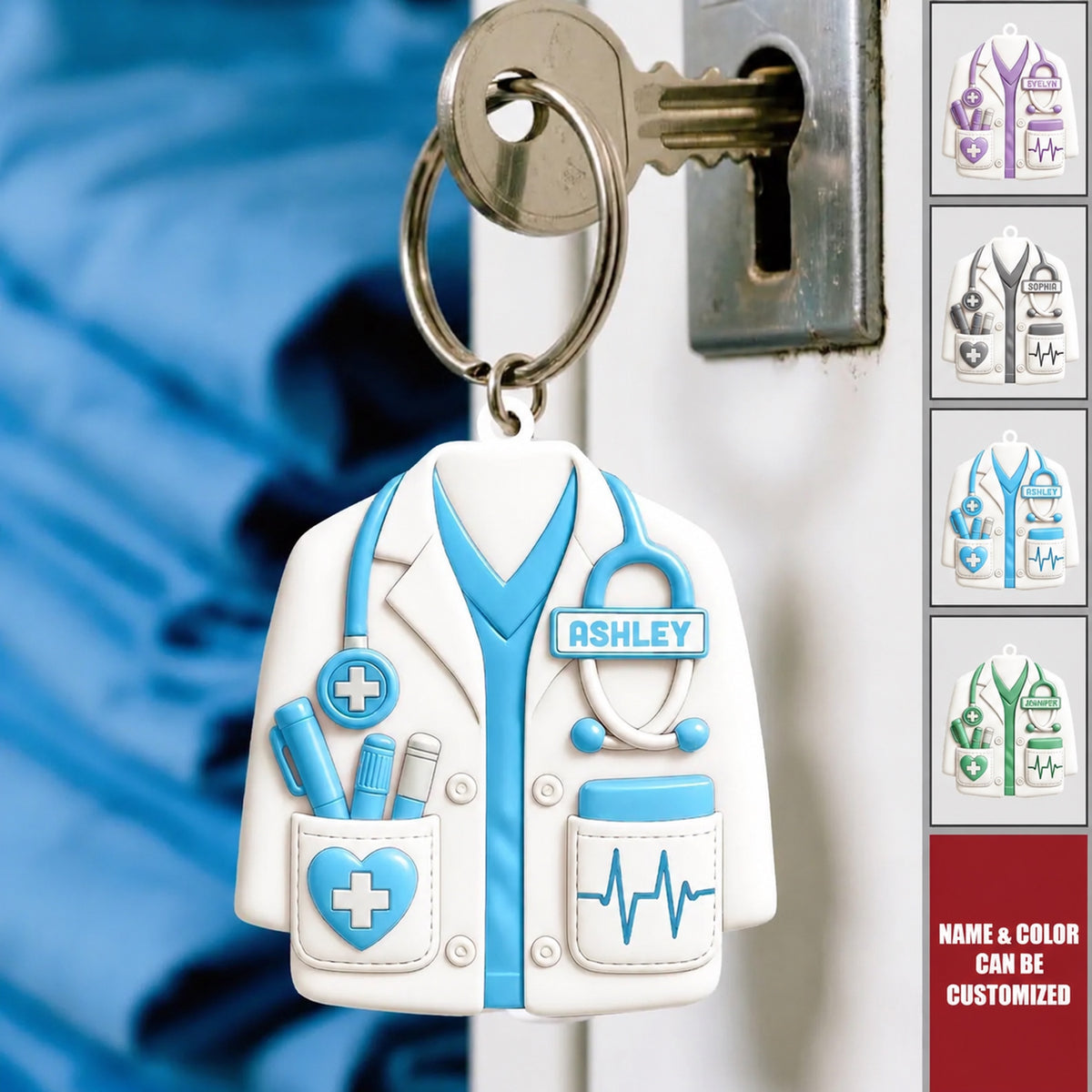 Celebrate Your Favorite Healthcare Hero - Personalized Acrylic Keychain, Gift For Doctors and Medical Students
