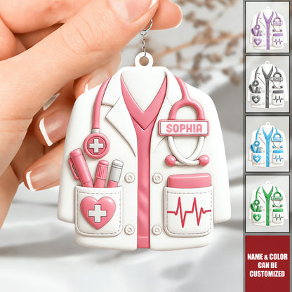 Celebrate Your Favorite Healthcare Hero - Personalized Acrylic Keychain, Gift For Doctors and Medical Students
