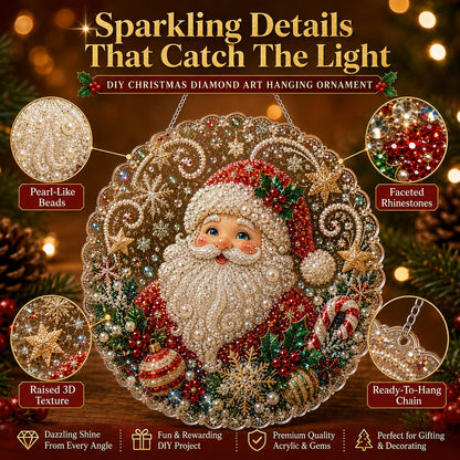 🎄Christmas in July DIY Diamond Art Hanging Ornament – Handmade Sparkling Christmas Keepsake