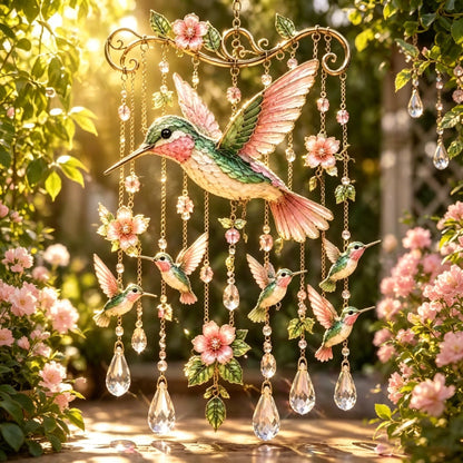 🕊️🎐Graceful Hummingbird Wind Chime| 🌬️ Whispering Wind & Shining Light