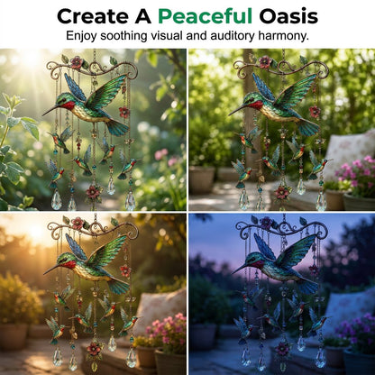 🕊️🎐Graceful Hummingbird Wind Chime| 🌬️ Whispering Wind & Shining Light