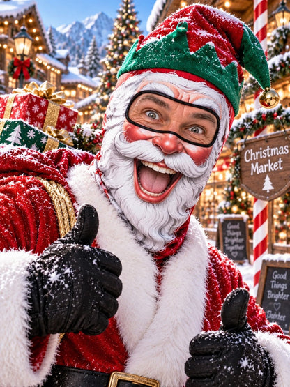 🎅Funny Santa Elf Face Mask – Christmas Winter Balaclava