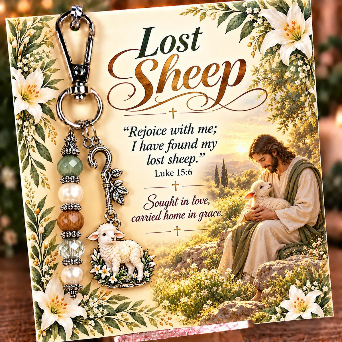 🔥Hot Sale🔥 - ✝️ Carry Your Faith With You - Christian Scripture & Prayer Keepsake Keychain