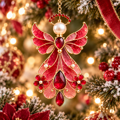 12-Month Birthstone Angel Ornament Collection – Stained Glass Christmas Tree Decorations & Meaningful Keepsake Gifts