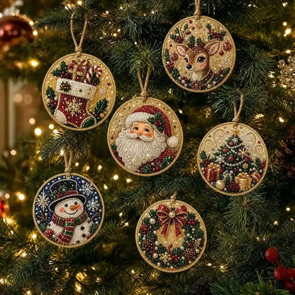 🎄👻 ✨ 60,000+ Sold🏵️6 Pcs Christmas DIY Diamond Painting Ornaments