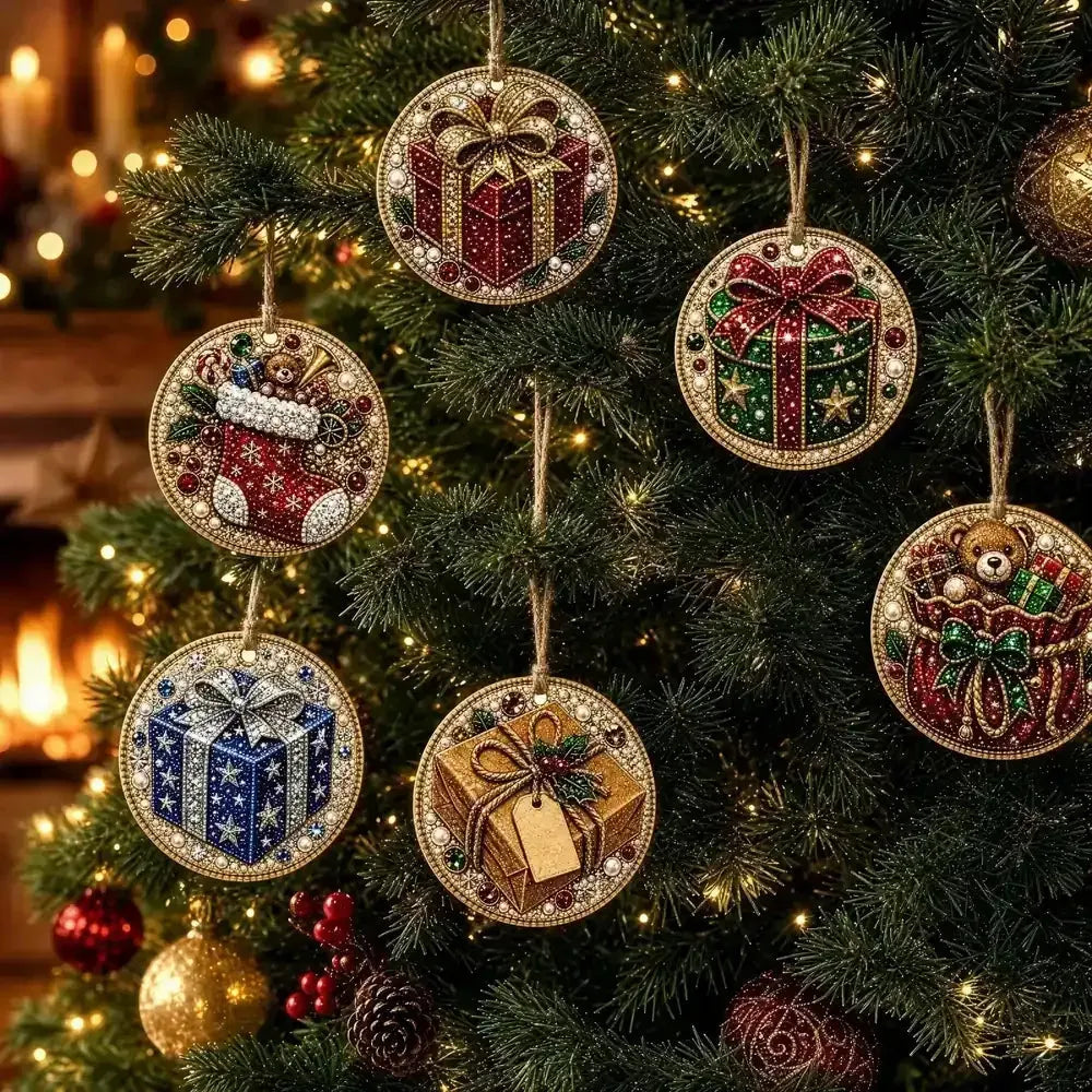 🎄👻 ✨ 60,000+ Sold🏵️6 Pcs Christmas DIY Diamond Painting Ornaments