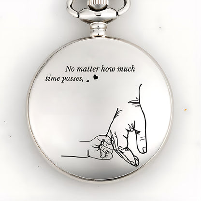 Father's Day Gifts, How Much Time Passes, I Will Always Be Your Little Girl - Personalized Pocket Watch - Gift For Dad