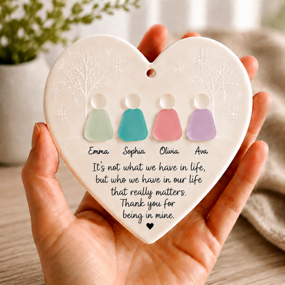 Friends Are Always Close At Heart - Personalized True Friendship Sea Glass Ornament