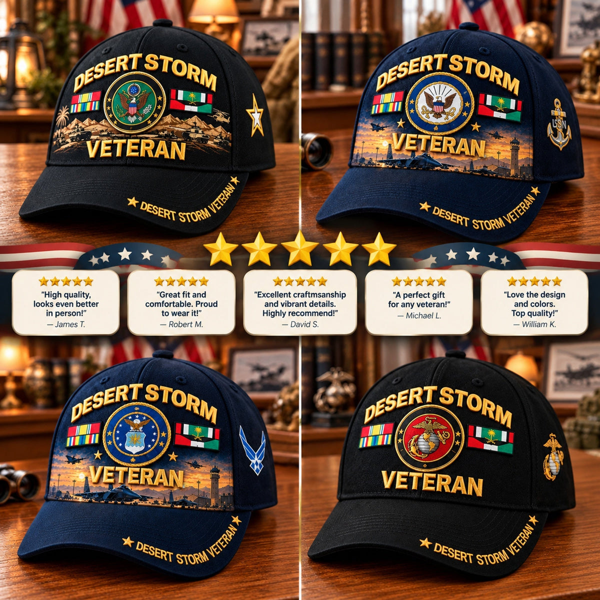 🎖️ Desert Storm Veteran Cap – Your Service. Your Pride. (1991–2026 - 35TH ANNIVERSARY)