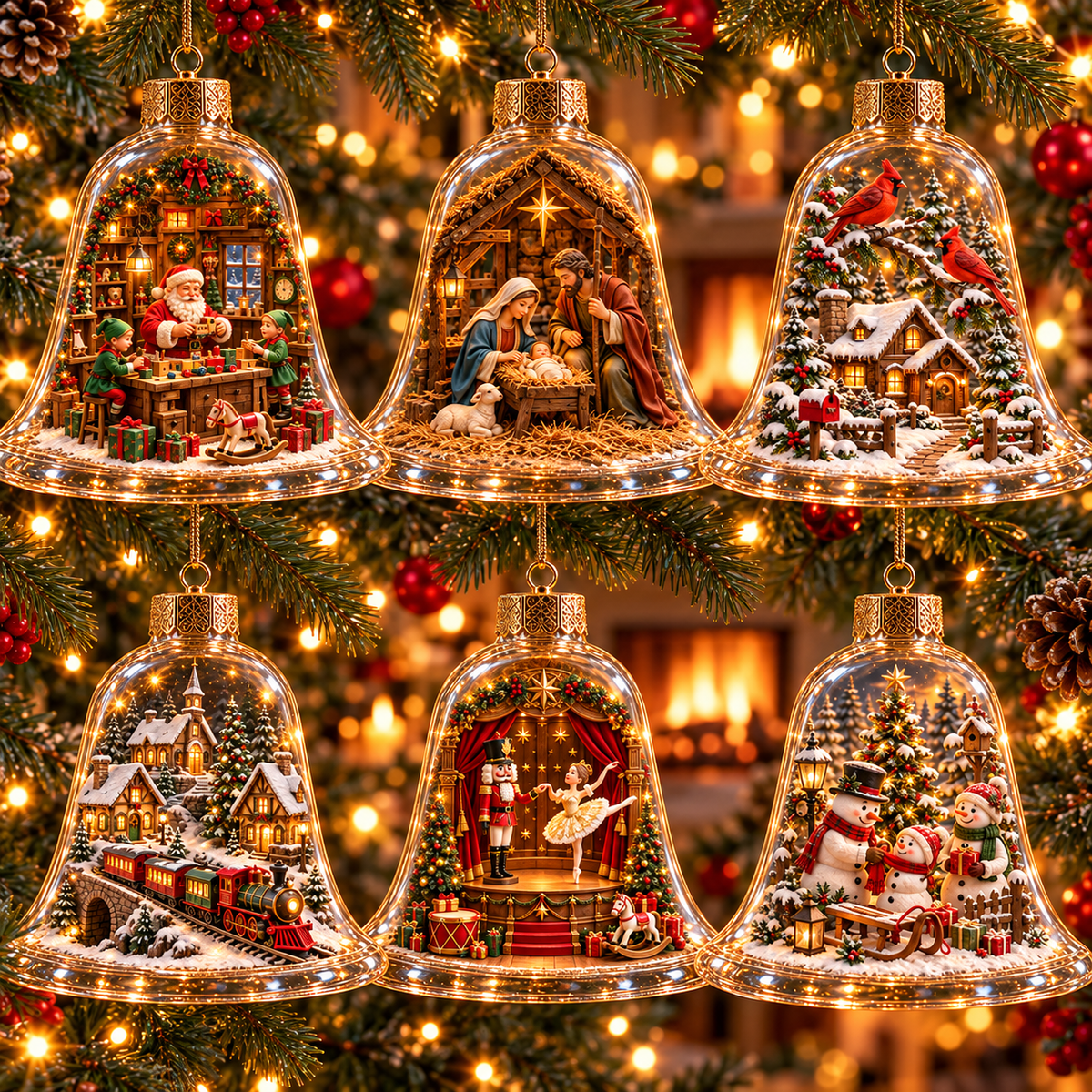 🎁2026 Christmas Wonderland Bell Ornaments.