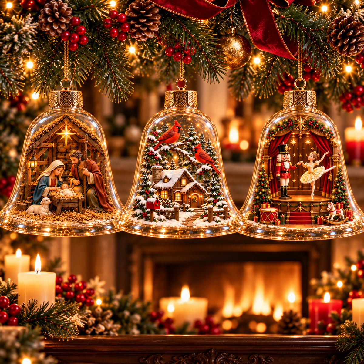 🎁2026 Christmas Wonderland Bell Ornaments.