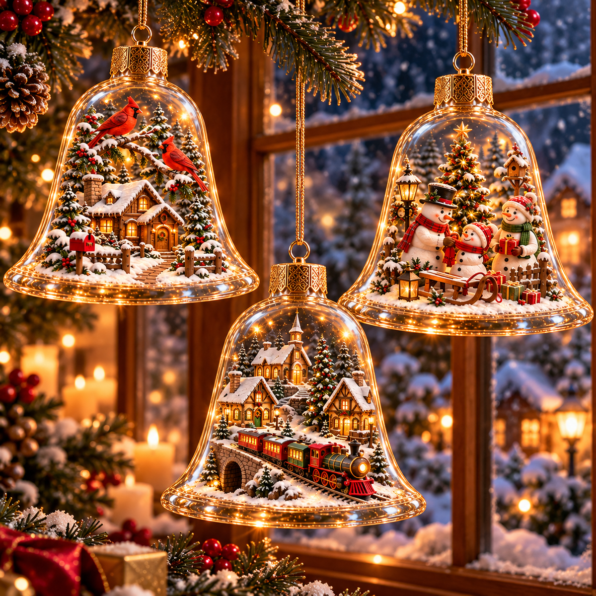 🎁2026 Christmas Wonderland Bell Ornaments.