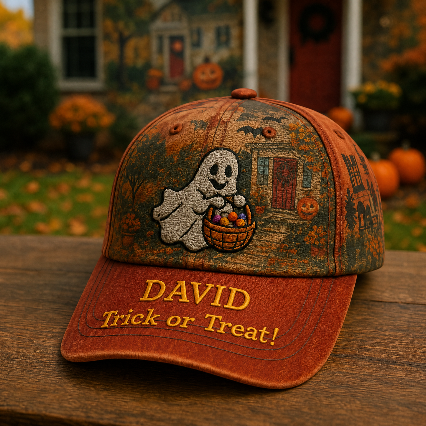 Trick Or Treat - Personalized Vintage Halloween Classic Cap