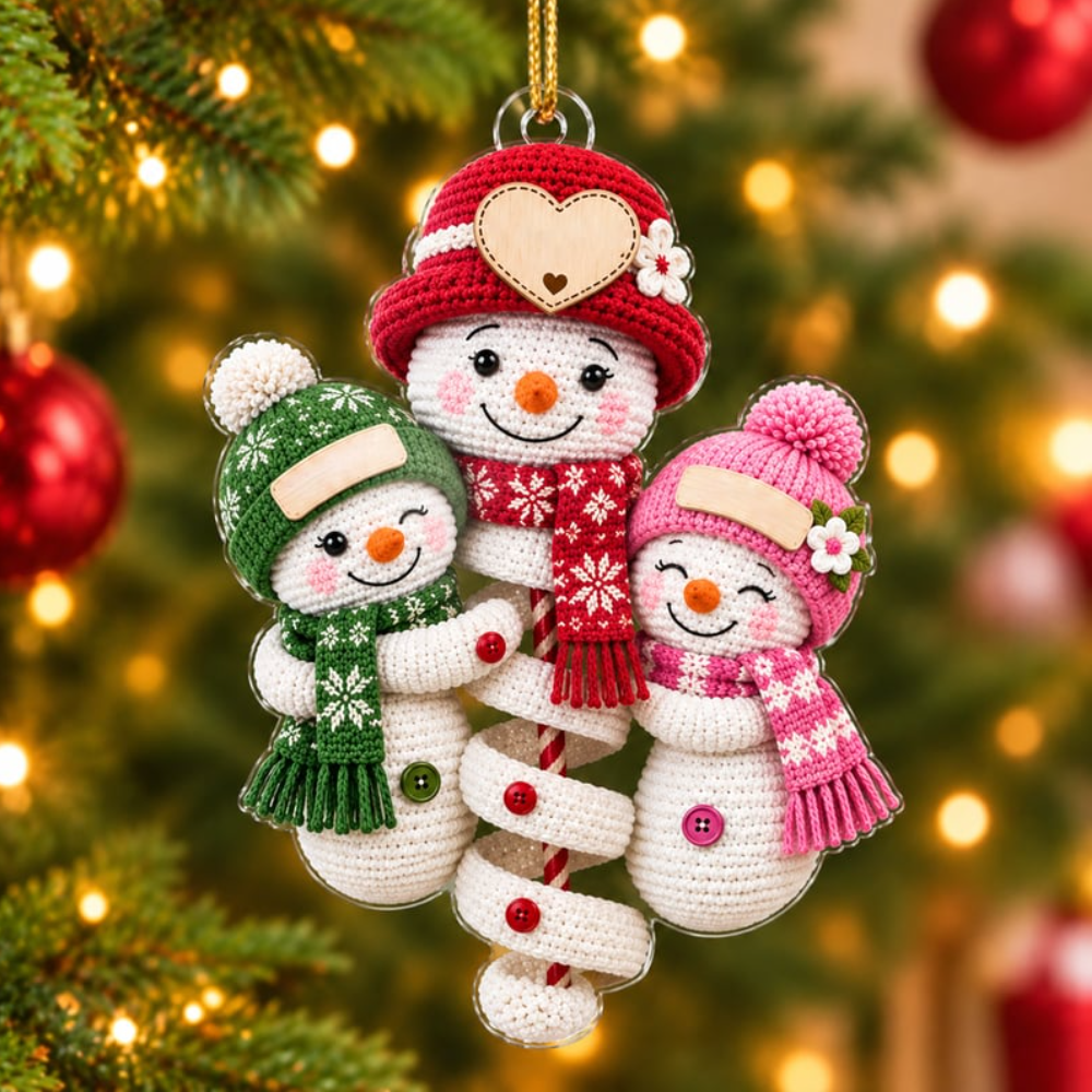 Personalized Cute Snowman Grandma & Grandkids, Family Christmas Tree  Decoration, Christmas Ornament, Acrylic Ornament, Christmas Gift 2026  Ornament