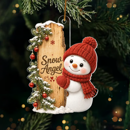 Grandma's Snow Angels - Personalized Acrylic Ornament - Christmas Gift for Grandma Ornament