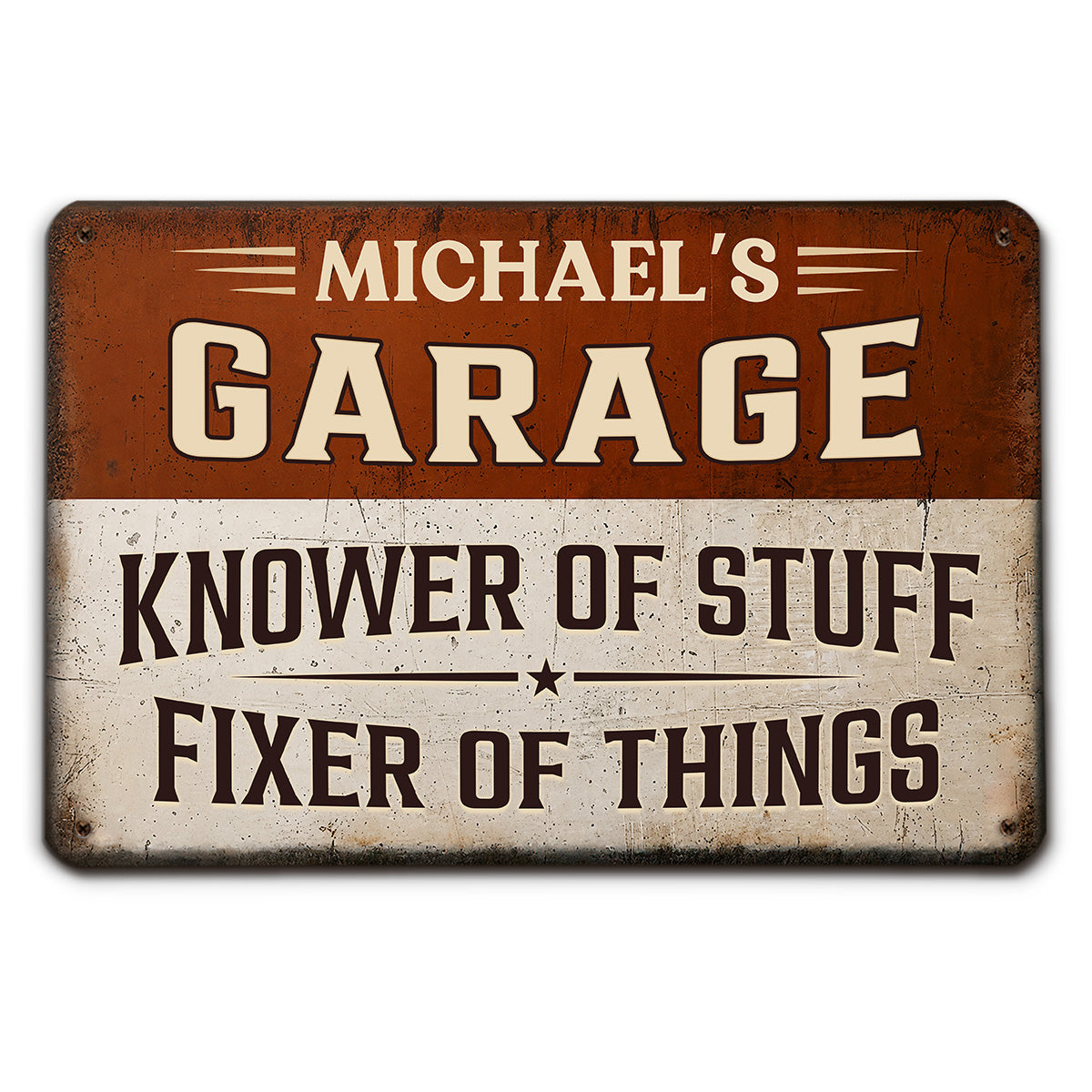 Knower And Fixer - Personalized Custom Metal Sign