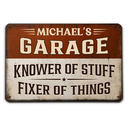 Knower And Fixer - Personalized Custom Metal Sign