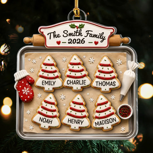 Joy Feels Like Family - Personalized 1-Layer Acrylic Ornament