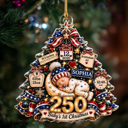 Baby's 1st Christmas - Personalized 1-Layer Acrylic Ornament