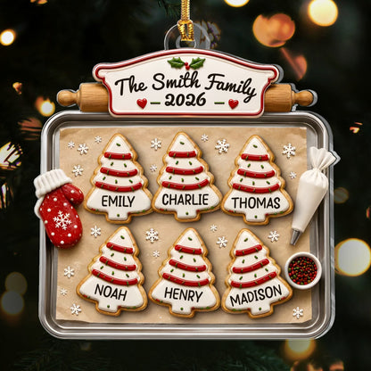 Joy Feels Like Family - Personalized 1-Layer Acrylic Ornament