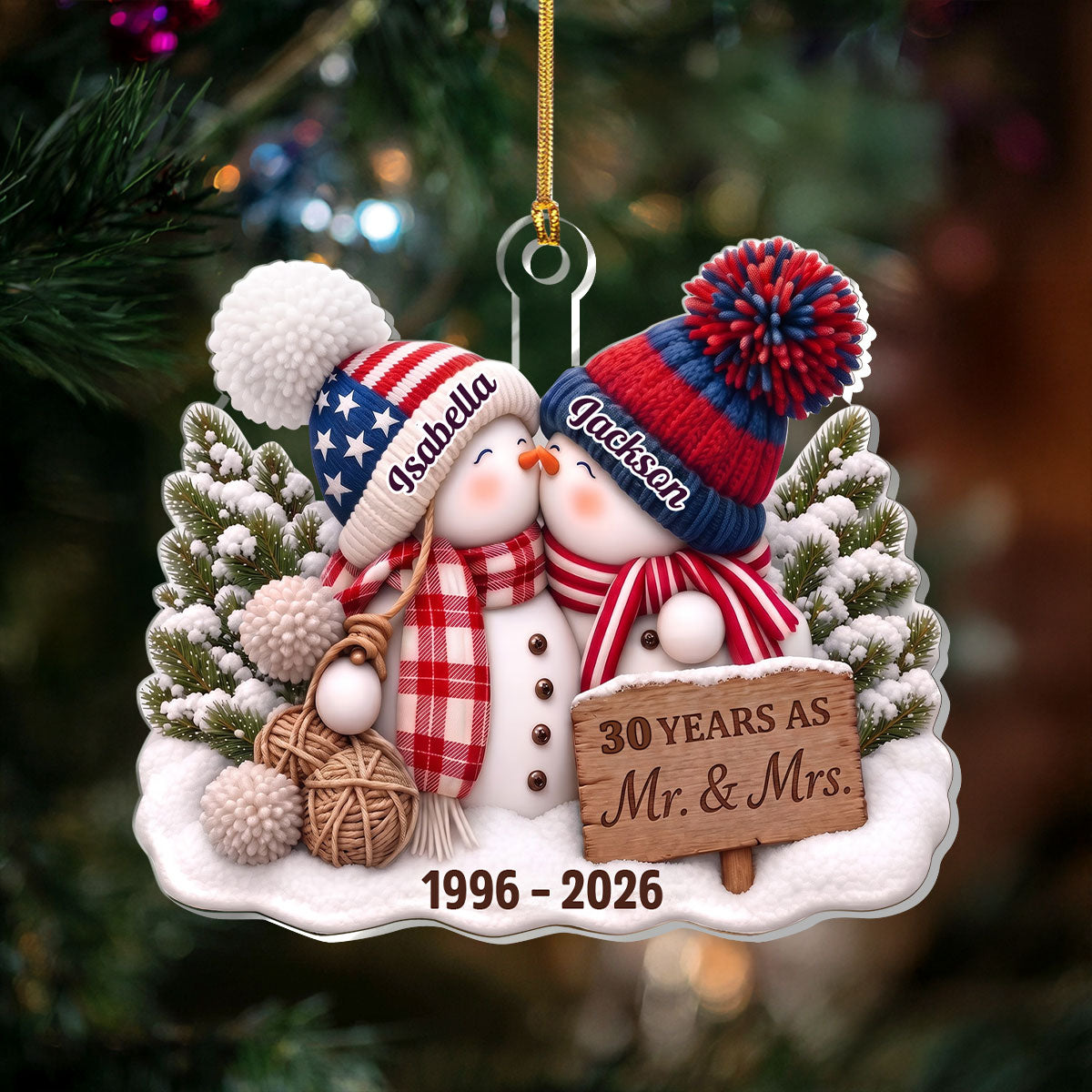 The Year We Became Mr. & Mrs. - Personalized Acrylic Ornament