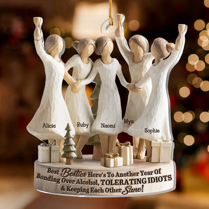 Best Besties - Personalized 1-Layer Acrylic Ornament