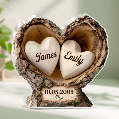 Hearts Within - Personalized Custom Shaped Squared Acrylic Plaque