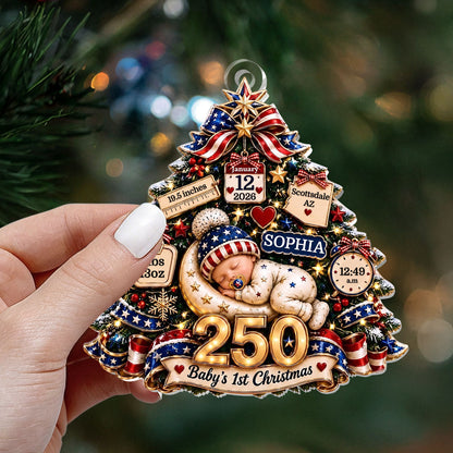 Baby's 1st Christmas - Personalized 1-Layer Acrylic Ornament
