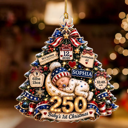 Baby's 1st Christmas - Personalized 1-Layer Acrylic Ornament