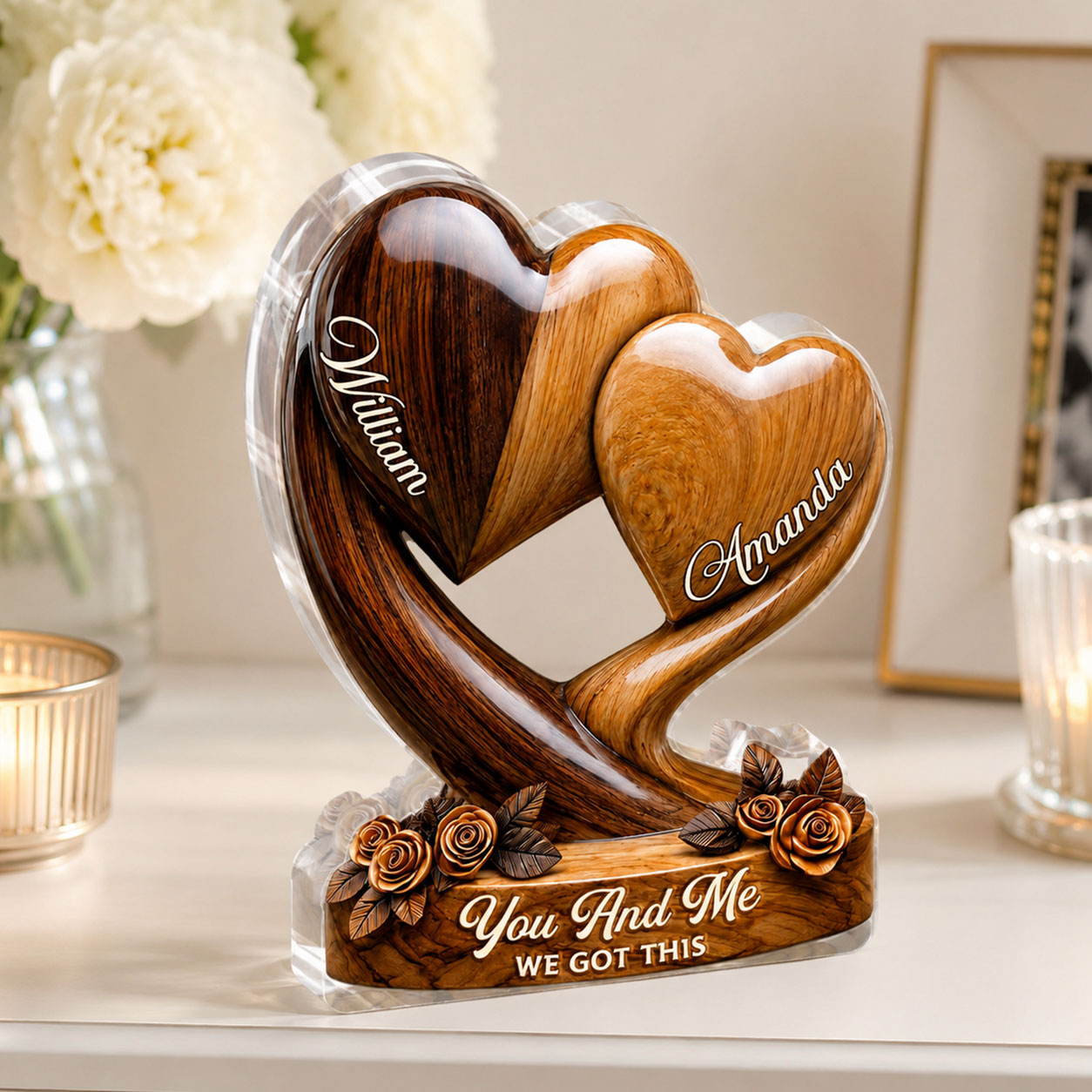 You And Me We Got This - Personalized Custom Shaped Acrylic Plaque